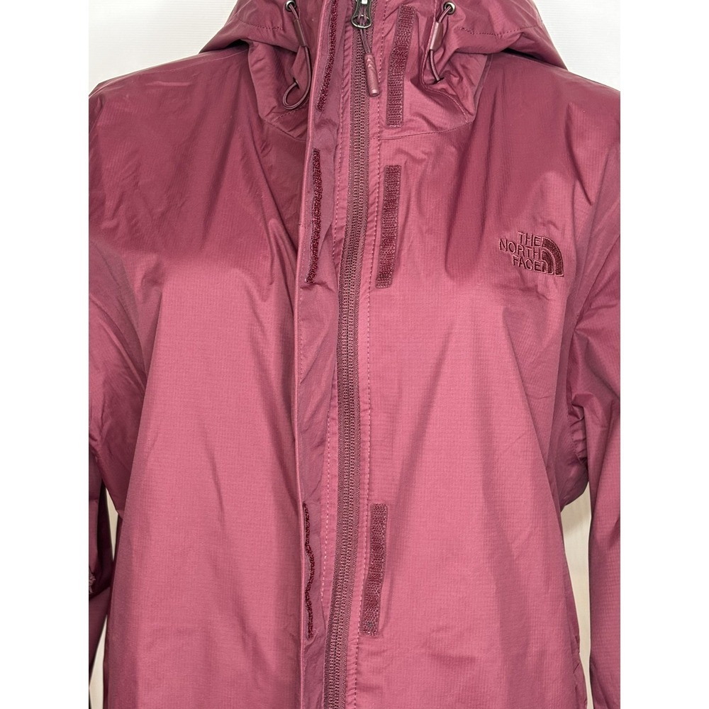 The North Face DryVent Rain Jacket Womens XL Burgundy Maroon Hooded Shell Coat - Picture 7 of 10